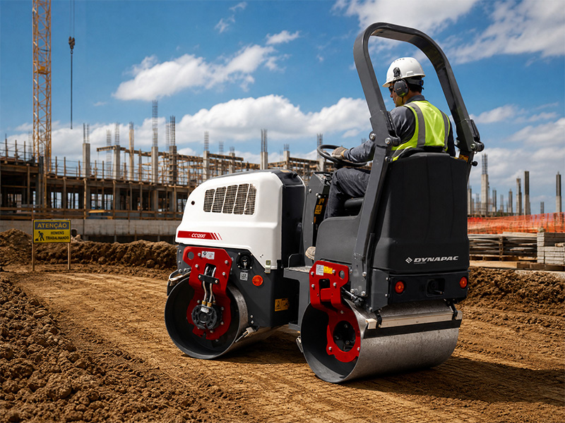 CC900 compactando solo
